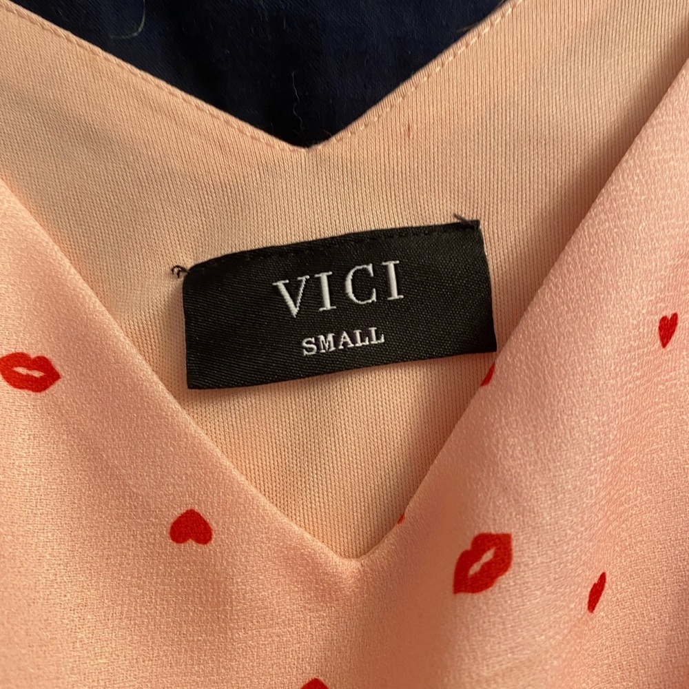 Vici Pink and Red Patterned Blouse - Picture 6 of 10